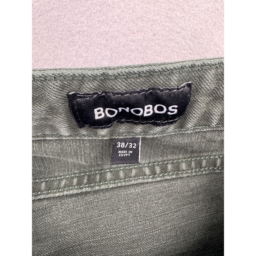 SOLD Bonobos Tailored Fit Green 5-Pocket Chino Pants Mens 38x32(38x30) Stretch - Picture 3 of 12